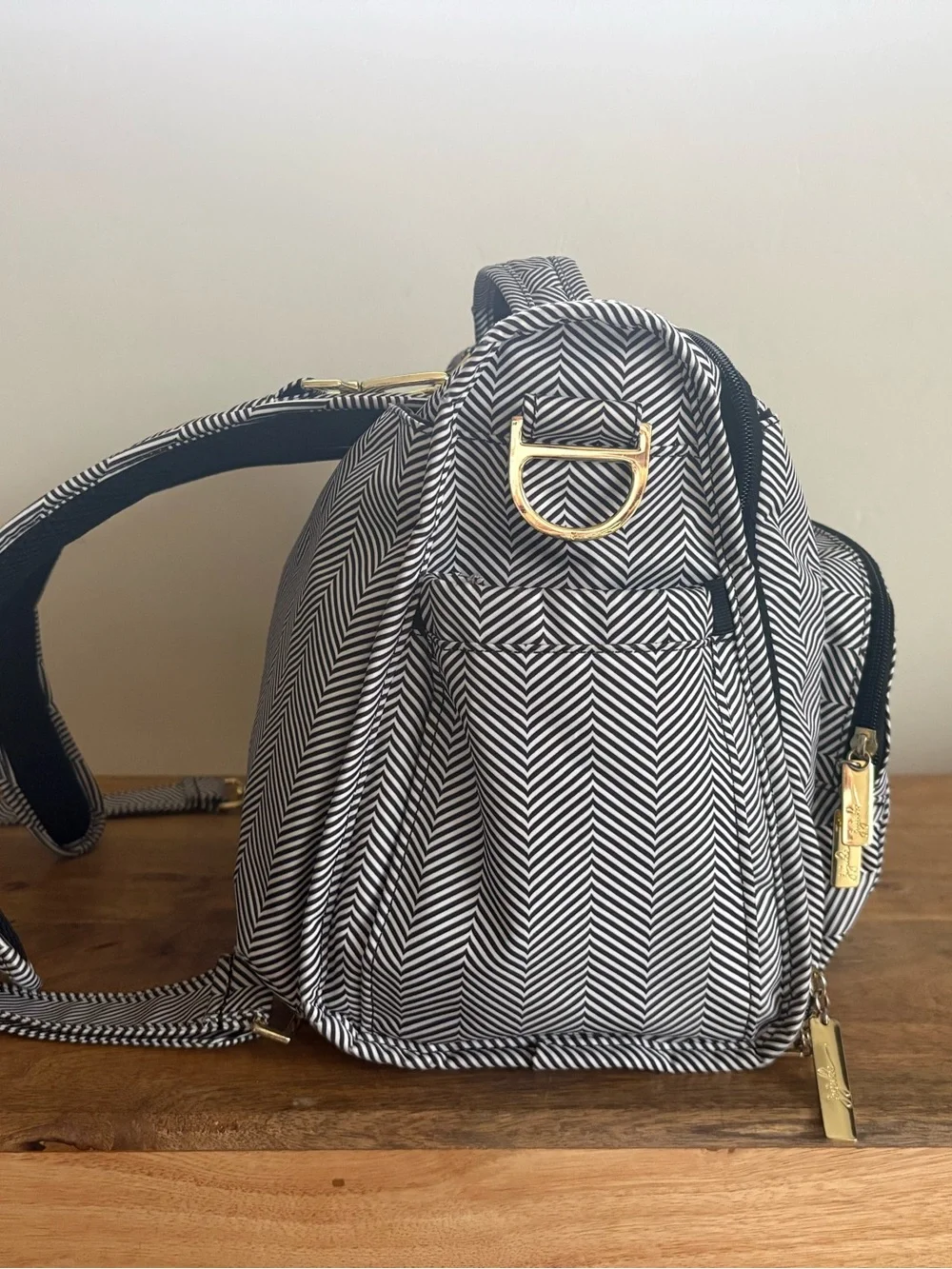 JuJuBe BFF Diaper Bag Backpack Herringbone